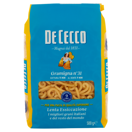 Makaron Gramigna n.31 DE CECCO 500g