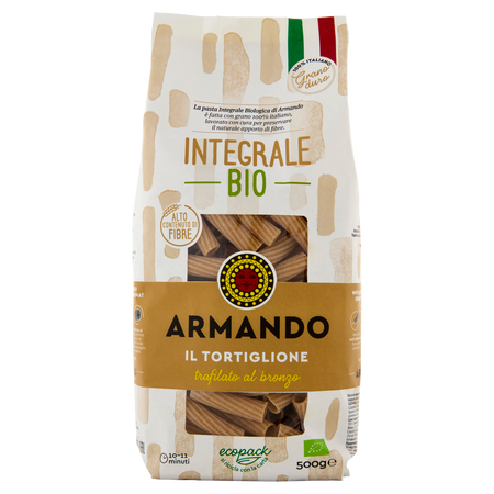 Makaron Tortiglione Integrale BIO ARMANDO 500g