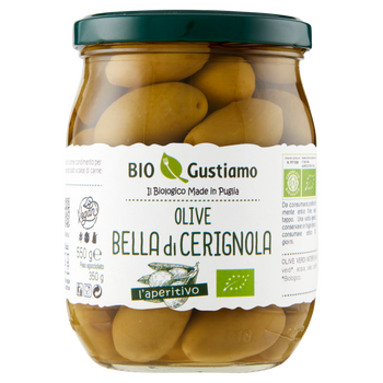 Oliwki zielone Bella di Cerignola BIO GUSTIAMO 550 g