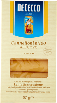 Makaron jajeczny Cannelloni DE CECCO 250 g