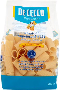 Makaron Rigatoni Napoletani n.124 DE CECCO 500g
