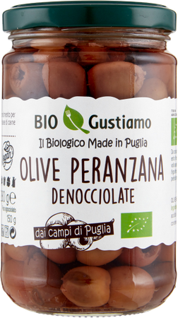 Oliwki bez pestek Olive Nere Peranzana Denocciolate BIO GUSTIAMO 280 g