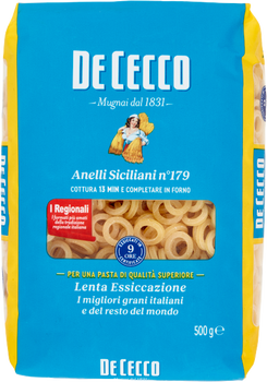 Makaron Anelli Siciliani n.179 DE CECCO 500g