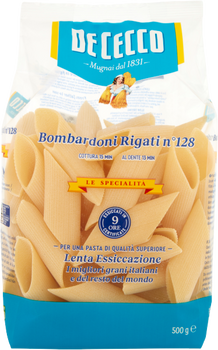 Makaron Bombardoni Rigati n.128 DE CECCO 500g