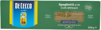 Makaron Spaghetti Spinaci n.12 DE CECCO 500g